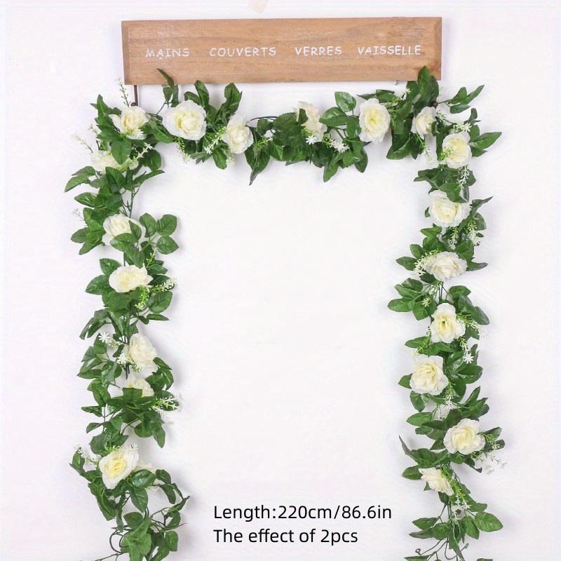 Artificial Flower Artificial White 1pc Flower Garland Perfect for Weddings, Home Decor, and Table Centerpieces