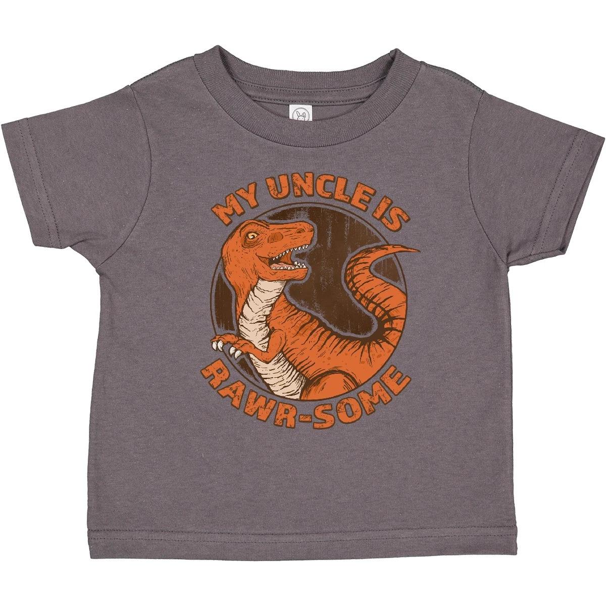 Inktastic My Uncle Is Rawr-Some Toddler T-Shirt Uncles New Niece Dinos Dinosaur 100