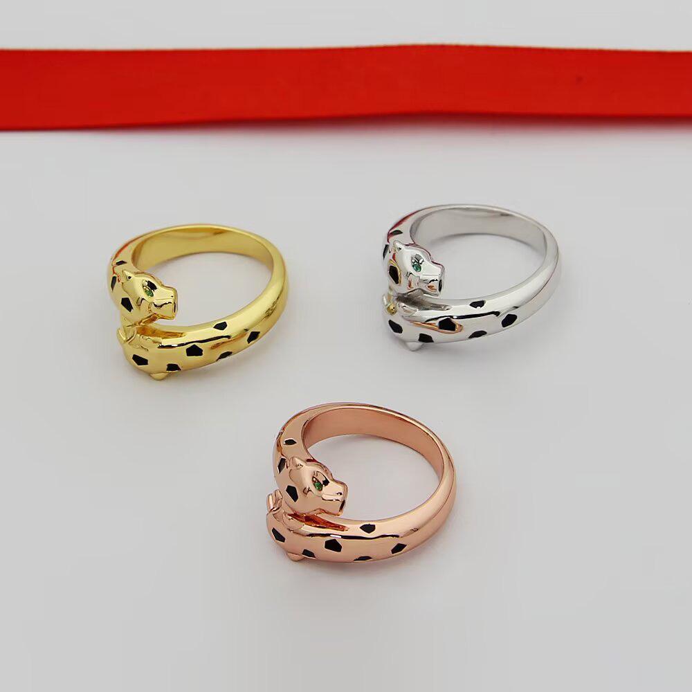 Sleek Double-headed Leopard Pattern Ring with a Dominant Black Panther Design, Crafted with Precision. Ideal for Gifting  Hypoallergenic Material