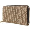 Dior Zip Around Purse 43BO.1215 Oblique Brown Canvas Women Used