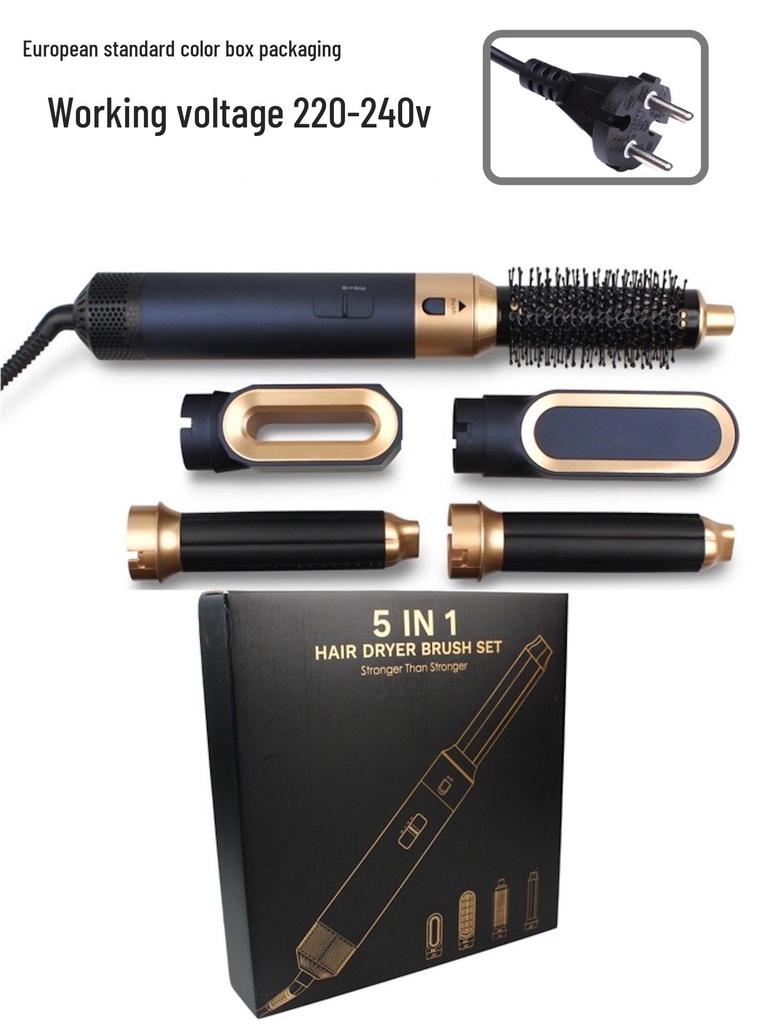 European and American Standard 5-in-1 Hair Styling Tool: High-Speed Dryer & Automatic Curler.