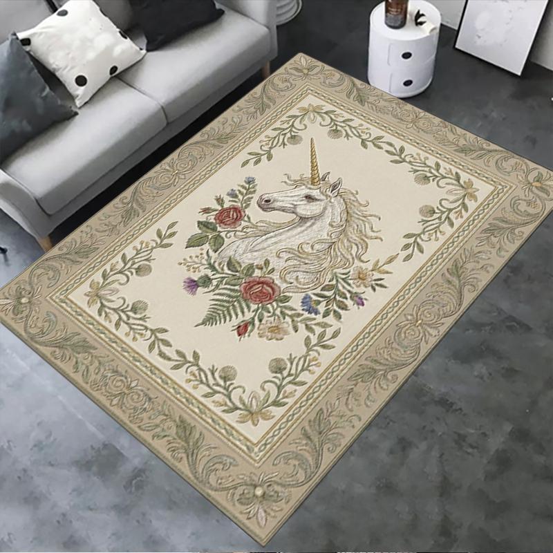 2025 New Unicorn Animal Carpet Rug for Living Room Bedroom Home Sofa Decoration,Kids play Non-slip Floor Mat136