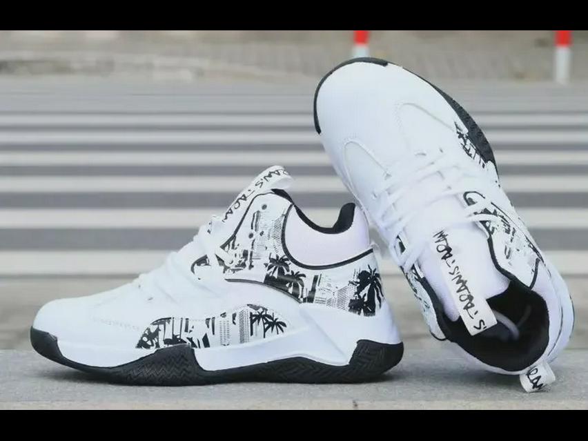 Men's High-Top Leather Waterproof Basketball and Skateboard Shoes