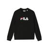 Fila Original FW25 Round Neck Drop Shoulder Long Sleeve Sweatshirt Letter Loose Knit Long Pants Casual Set Women Sets F51U539205F-BK+F51W539604F-BK