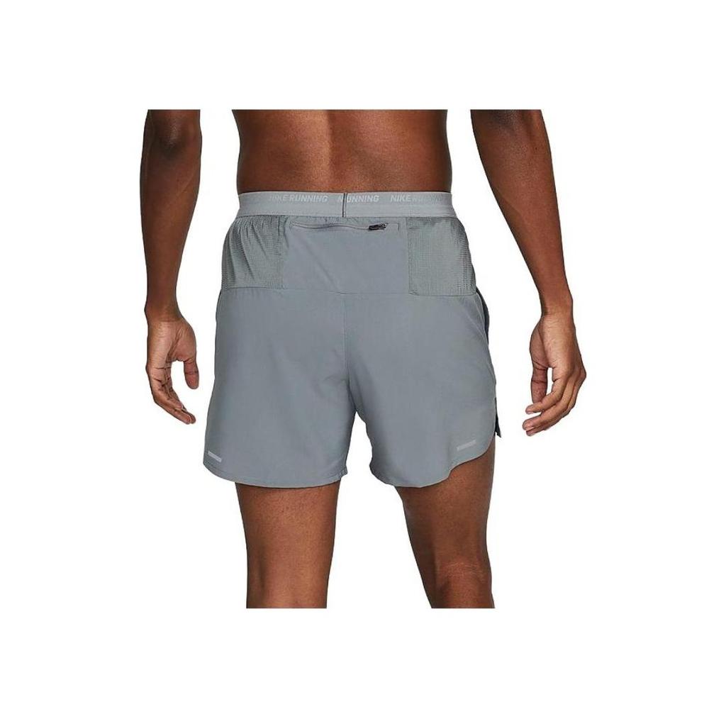 Nike Dri-Fit Solid Color Logo High-Waisted Split Drawstring Casual Shorts Men shorts Silver-Gray DM4755-084