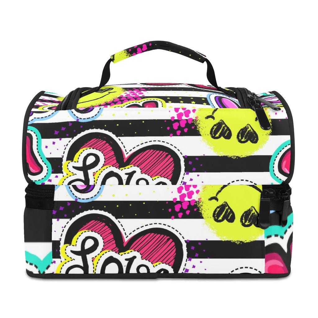 Insulated Lunch Bag for Students Thickened PU Thermal Food Tote Back To School Lunch Box Carrier for College Work Travel