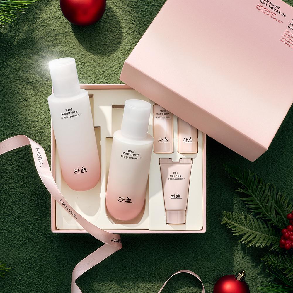 Hanyul [gift Set] Hanyul Red Rice Moisturizing And Elastic 2 Piece Set  Essence 150ml+emulsion 125ml