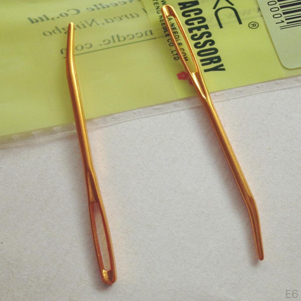 2 Pieces. Aluminum Darning Sewing Lacing Woolen