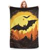 Flanell-Kuscheldecke Halloween Fledermaus Sterne Cartoon Warme Plüschdecken Weiche Tagesdecke für Bett Wohnzimmer Zuhause Reise Sofa