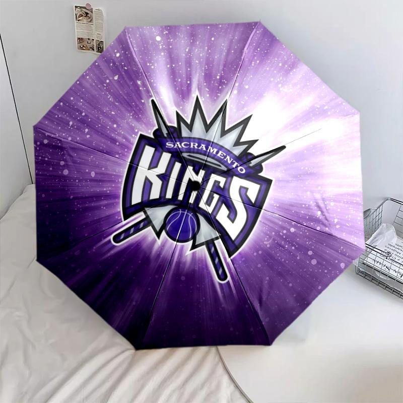 Sacramento Kings2pattern, automatic folding umbrella, portable and foldable design, 8 ribs, a Christmas or birthday gift.
