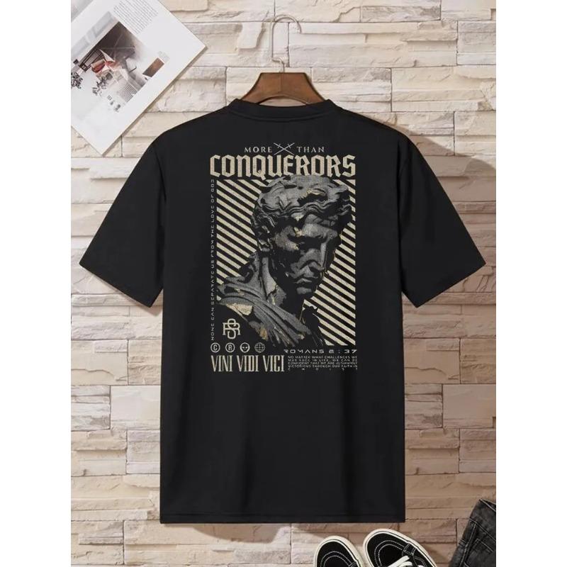 

Летний топ с круглым вырезом и 3D-принтом западной фигуры, модная повседневная мужская футболка с коротким рукавом 6XL