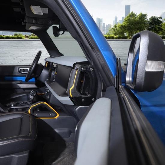 Black For Ford Bronco + Center Console Both Side Grab Grip Handle Cover Trim