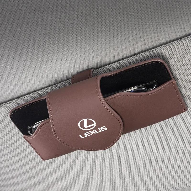 1Pcs Leather Car Sun Visor Glasses Case Sunglasses Storage Box For Lexus ES RX NX LS UX LM LX GX LC RZ IS CT GS RC HS SC LBX