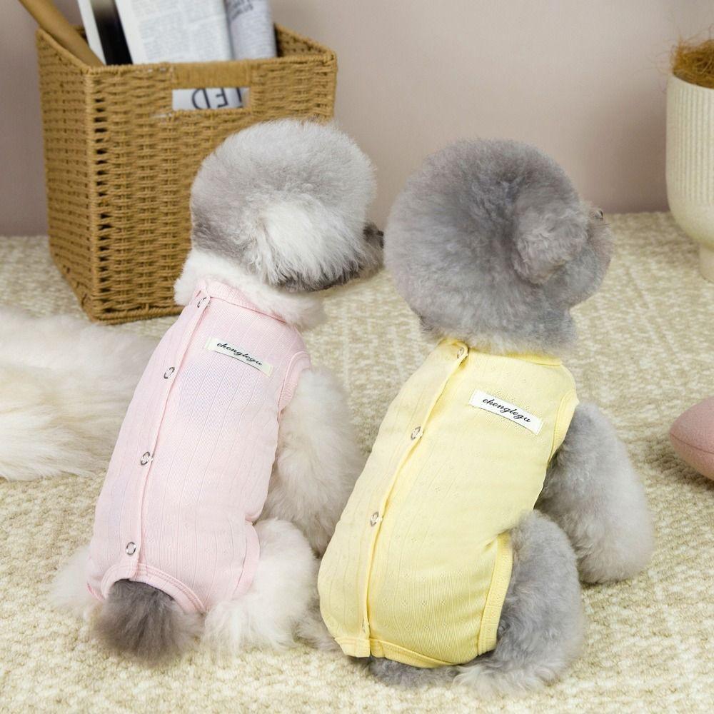 Breathable Material Pet Onesie Wrapped Design Dog Clothes Puppy Belly Protector Summer Season