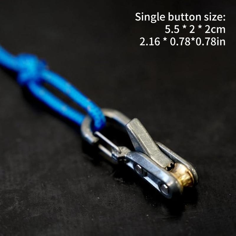 Small Handheld External Line Fastening Tool Strong Metal for Camping Hiking Emergencies Rope Fixing