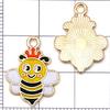 Set of 20 Yellow Enamel Bee and Beehive Pendants for DIY Bracelets and Necklaces