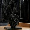 Statua Falciatore della Morte Oscillante Resina Cappuccio Nero Miniatura Figurine Halloween Casa Scrivania Ornamenti Decorazione Gotica