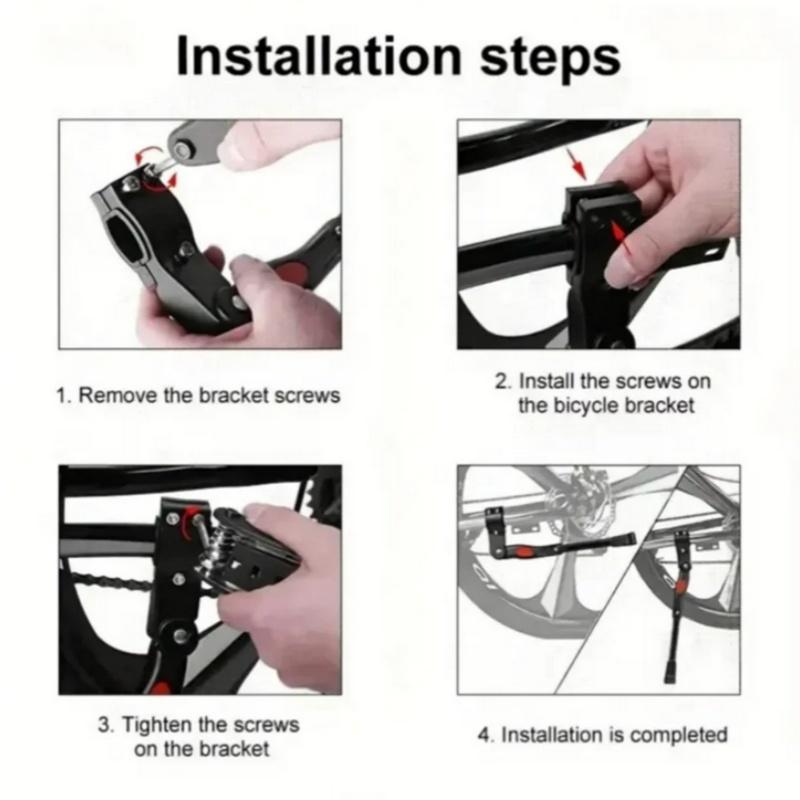 Adjustable Bicycle Kickstand Parking Rack Bicycle Side Support Kickstand for 22 24 26 Inch Mountain Bike