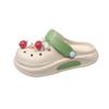 Creative and Cute Personality Small Cherry Hole Shoes Women's Summer Wear High Value Soft Thick Sole Non-slip Light and Comfortable Slippers