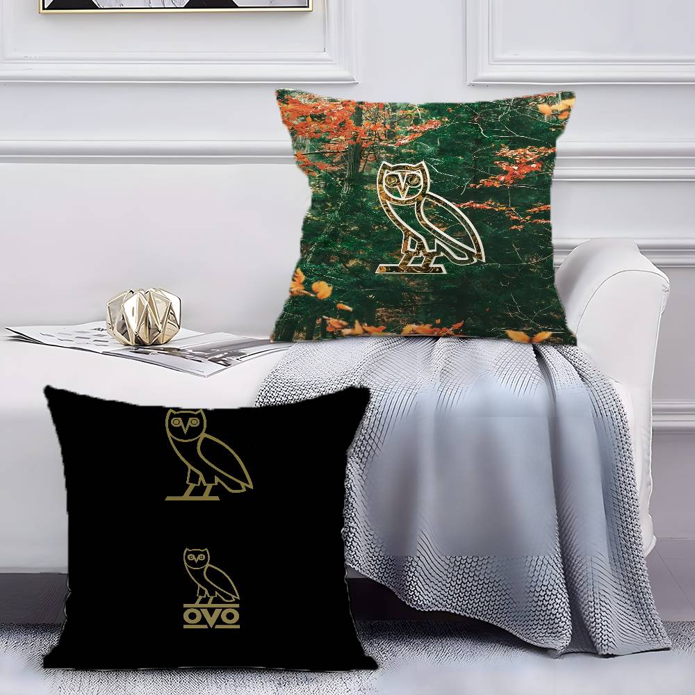 Octobers Very Own-O Owls Ovo Pillow Case Anti-Dustmite Pillowcase Invisible Zipper Silky Short Plush Sofa Cushion Cover