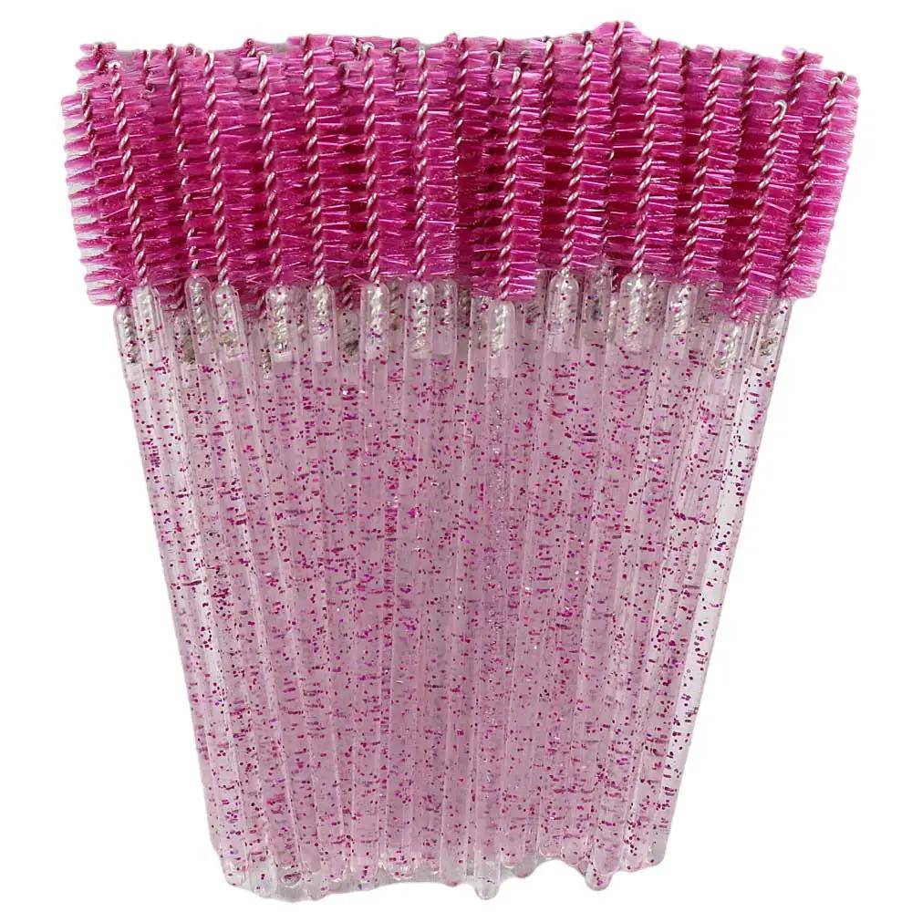 

CNKESS 50pcs Disposable Eyelash Brushes Extension Crystal Eyebrow Brush Mascara Wand Eye Lashes Cosmetic Tool Set Makeup Beauty