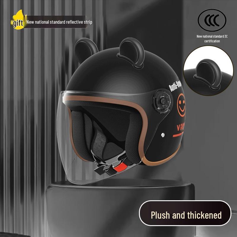 Women's Unisex Winter Warm Half Helmet for Electric Scooter/Motorcycle with Free Shipping