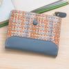 Fashion Small Short Wallet Woven Pattern Snap Button Women Wallet Pu Leather Coin Purse Female