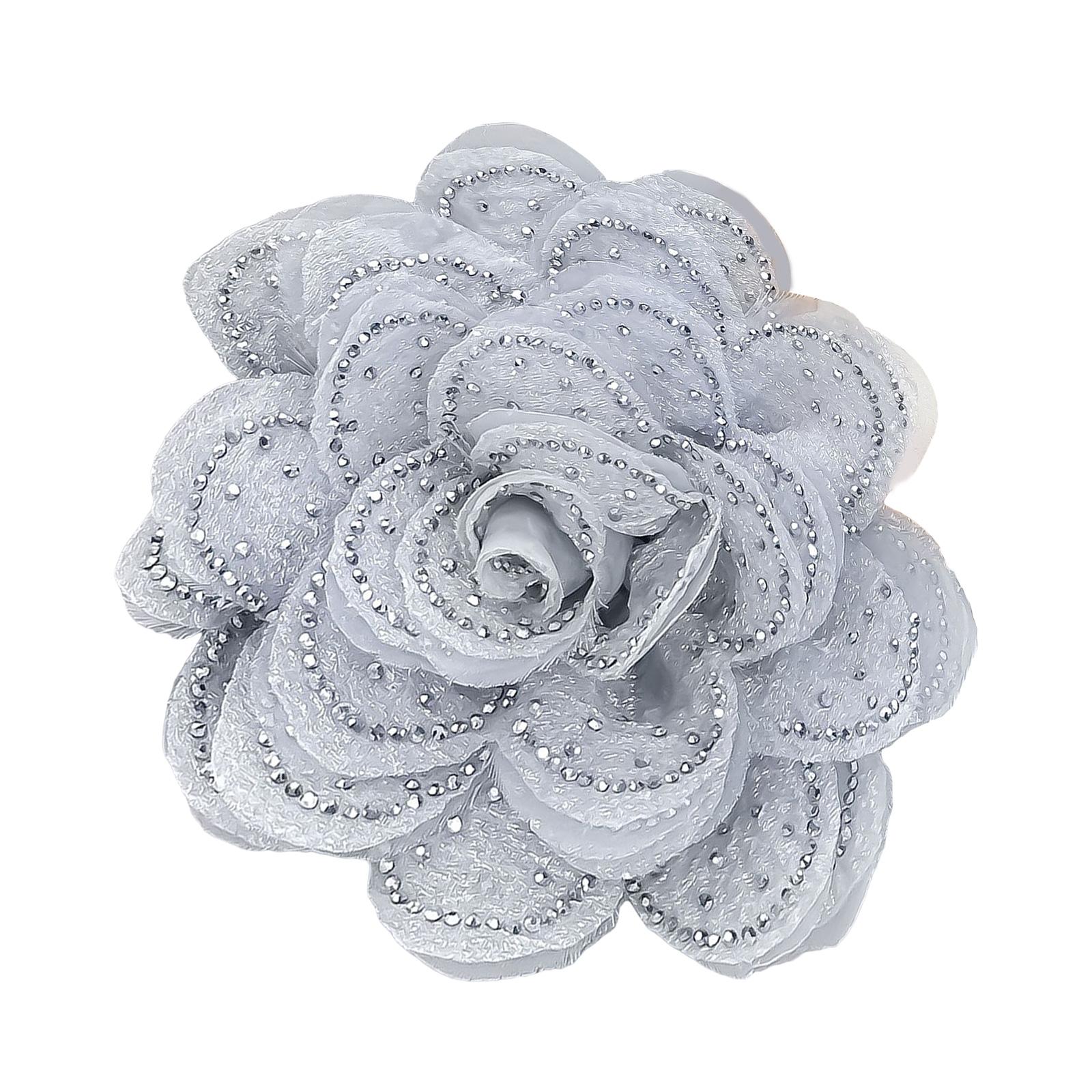 

Flower Lapel Pin Fashion Flower Brooches Funtional Clothing Fastener Stylish Dress Clip Suitable for Everyday Wear сірий