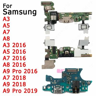 Original Usb Connector Charging Port For Samsung Galaxy A8 A9 Pro 2019 A3 A5 2016 A7 2018 Charge Board Plate Ribbon Socket Parts