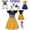 Kpop Demon Hunters Rumi Mira Zoey Child Cosplay Dress With Short Sleeves And Ruffled Hem For Summer Kids Party And Playtime