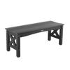 VEVOR Outdoor Bench, 113 Cm, 272 Kg Weight Capacity, Weatherproof Plastic Frame with Adjustable Level Footpads and Thick Leg, Outside Bench for Patio