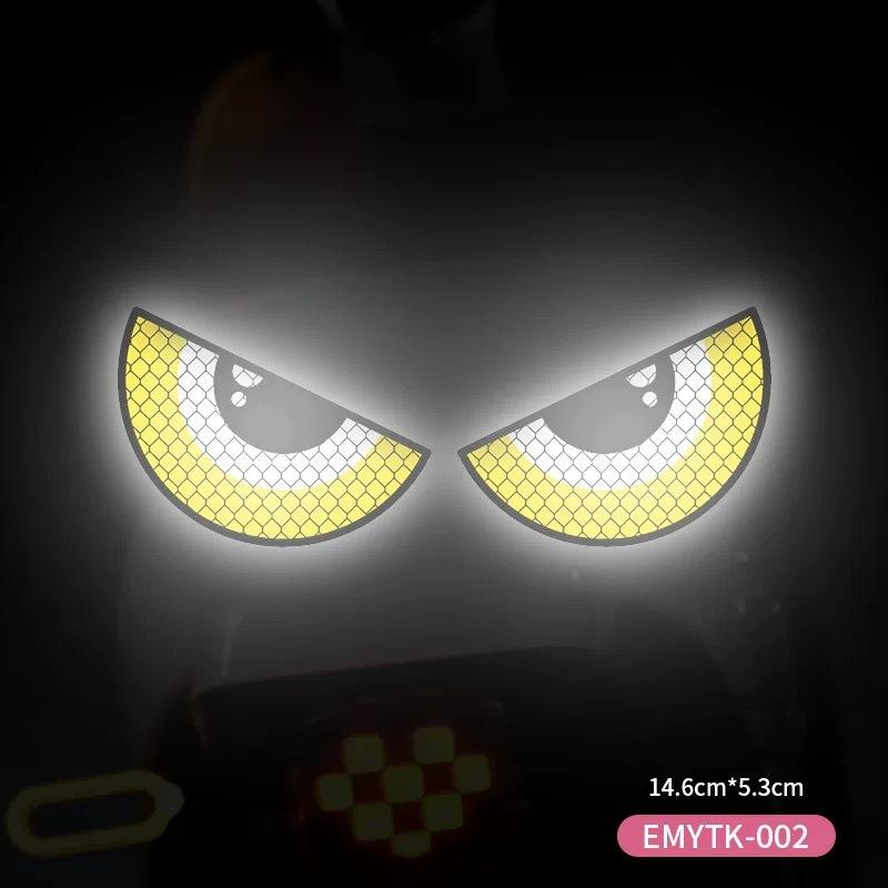 

1 пара Светоотражающие наклейки безопасности для автомобиля с рисунком глаза, Наклейки-декали для автомобиля, Аксессуары для стайлинга автомобиля
