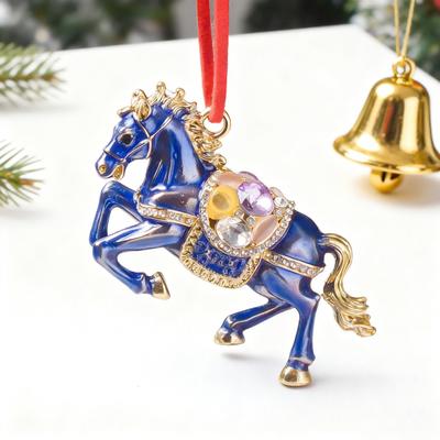 Kôň Vianočná ozdoba Kamienky Dekorácia na stromček Šťastné zvieratko zverokruhu Téma Slávnostná sviatočná dekorácia