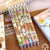 12Pcs(4 Sets) Capybara Press Erasable Gel Pen for School Students Cute Rub Easy Rub Hot Erasable Neutral Pen 0.5mm