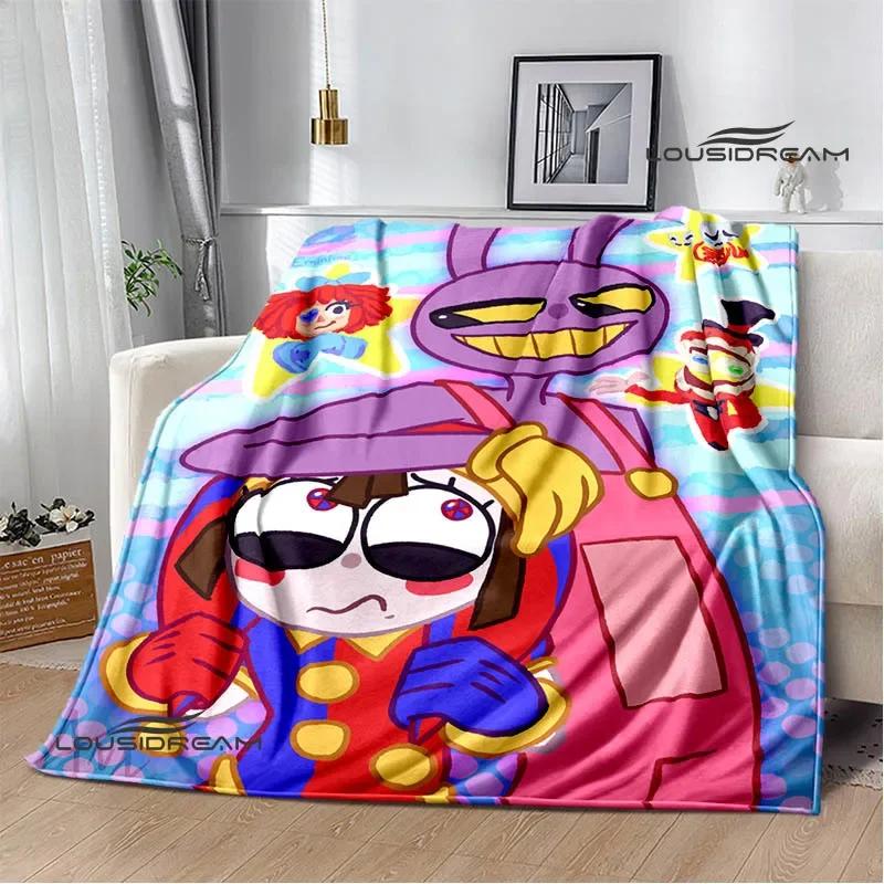 THE AMAZING DIGITAL CIRCUS Cartoon Blanket Warm Flannel Blankets Soft Cozy Blanket Sofa Travel Blanket Bed Linings Birthday Gift