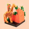 Zoo Giraffe Building Block Figurine Scene Accessories Plant Vegetable Puzzle Assembly Toy