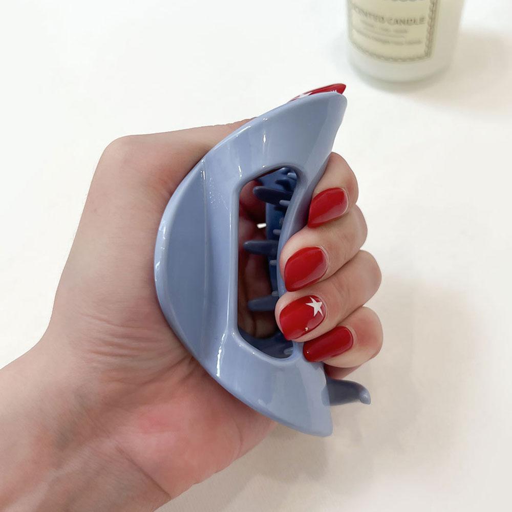 Flexible Soft Rubber Hair Claw Elegant Shark Clip Non-Slip Silicone Hair Accessories Korean Style Women's Fashion Hair Accessories