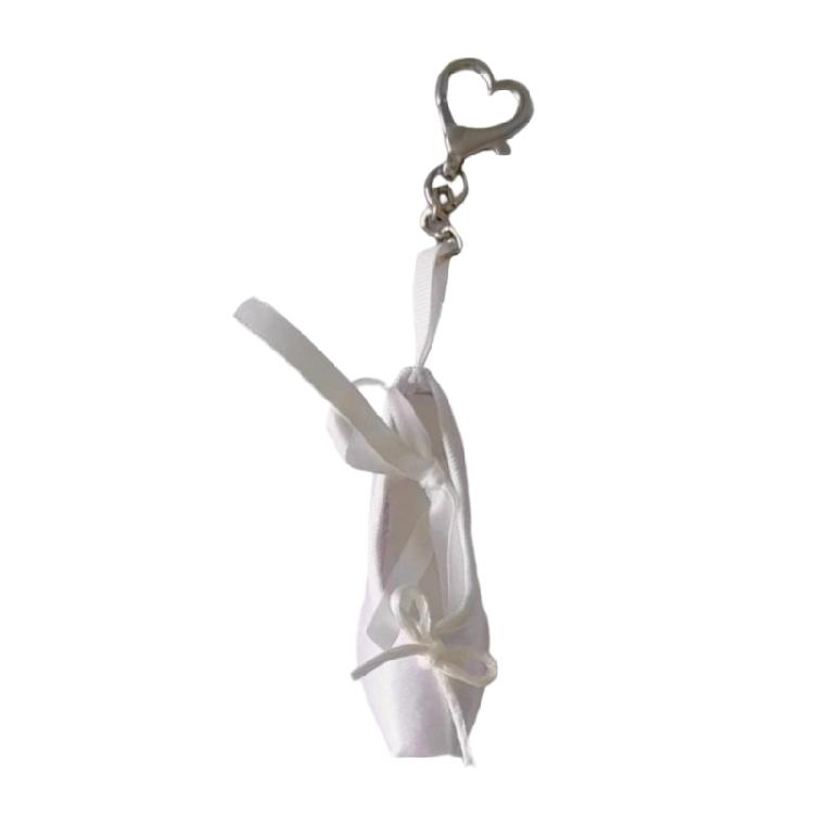 Tragbar Leicht Mini Ballett Schuh Anhänger Schlüsselanhänger Zubehör mit Band Anhänger Stilvolle Dekoration für Geldbörse