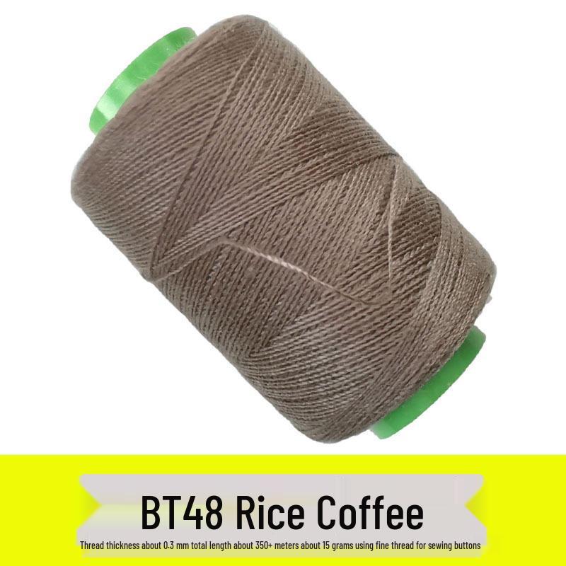 Pagoda Sewing Thread Set: Camel, Light Beige, Dark Gray, Black Coffee Small Rolls for Hand and Machine Mending.