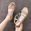 Fashion With Low Heels Roman Style Sandals for Women Vip Luxury Summer Chic and Elegant Woman Shoes Cheap Liquidation Casual Daily Shoe