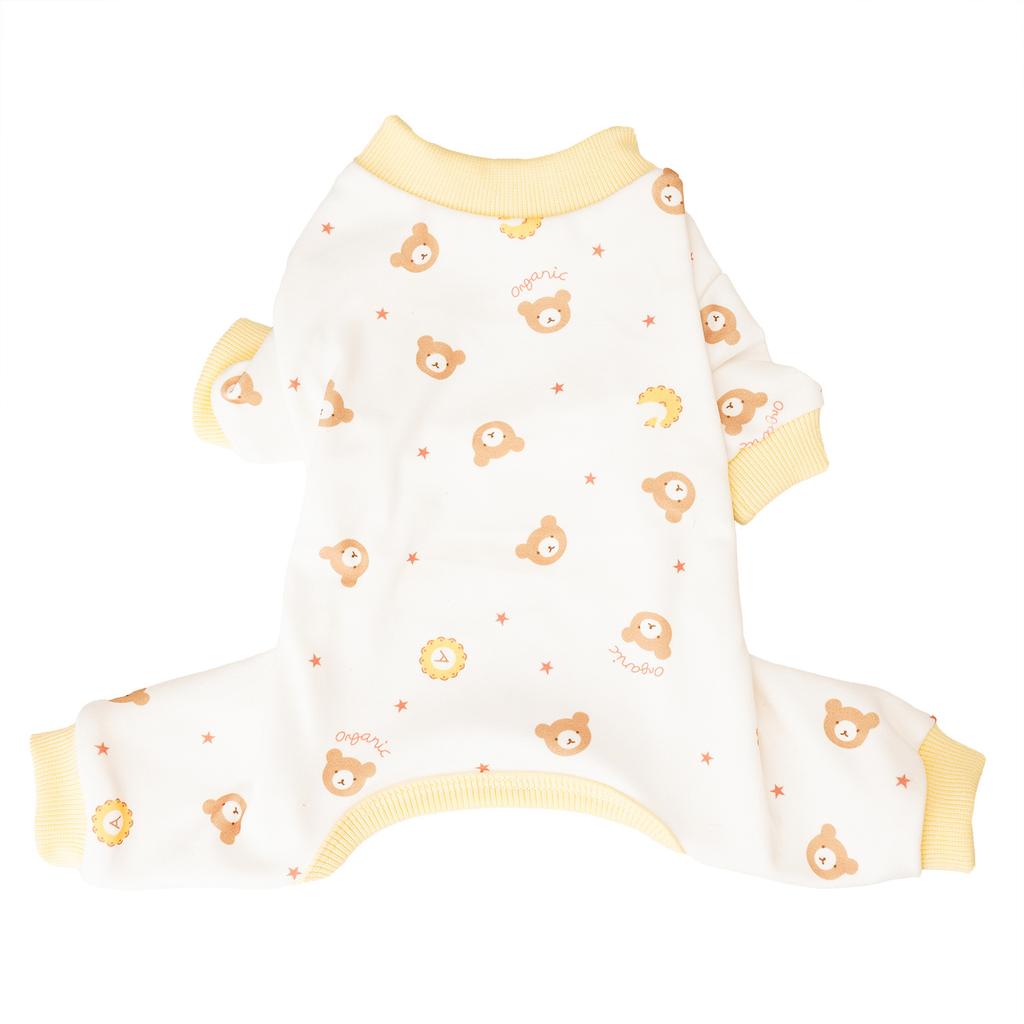 Pet Teddy Bear Jumpsuit with Plush Four Cornered Pants for Dogs Autumn and Winter Teddy Bear Cute Bib Set Small Cat Clothing