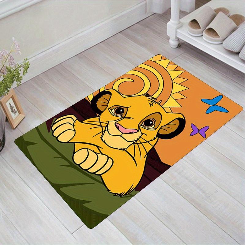 1pc The Lion King Pattern Area Rug Soft Flannel Floor Mat for Living Room,Office,Bedroom and Carpet,Sofa Coffee Table Floor Mat