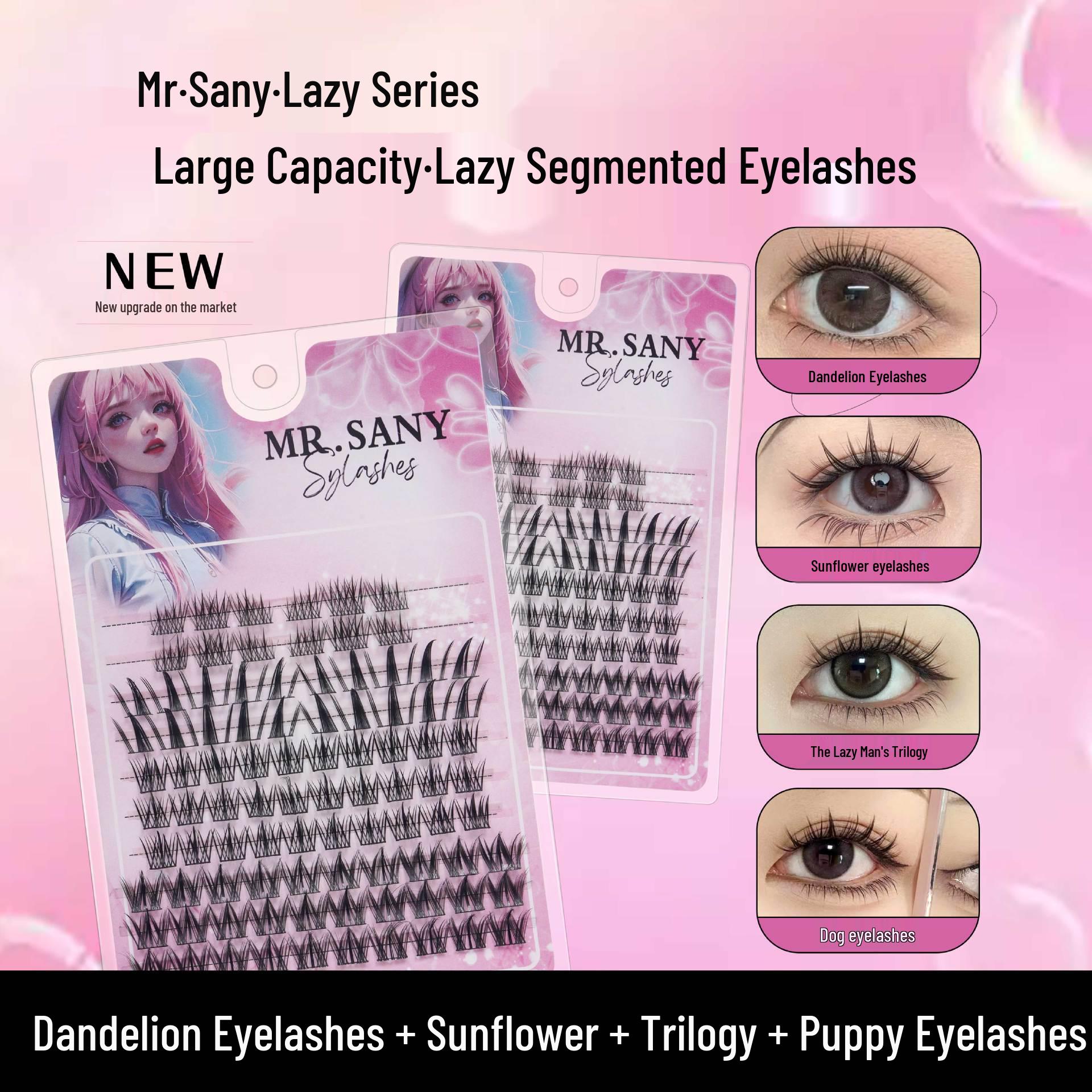 

Большие кудрявые натуральные мягкие смешанные ресницы - Десять рядов сегментированных пучков