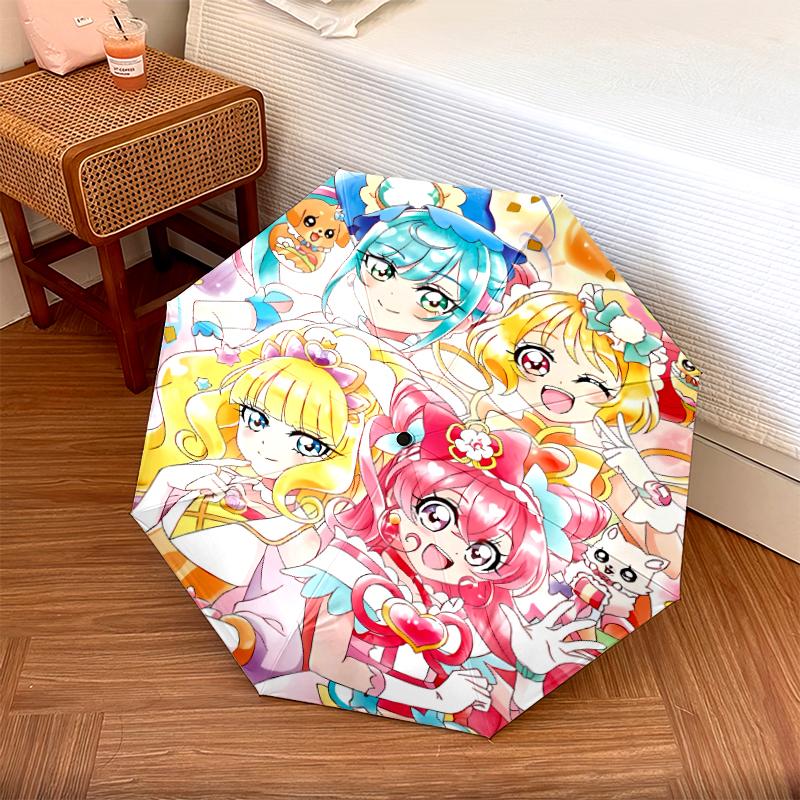 1 PC Automatic Folding Umbrella - WonderfulPrecur,Winx Club Pattern, Portable & Foldable Design with 8 Ribs, Christmas Birthday Gifts