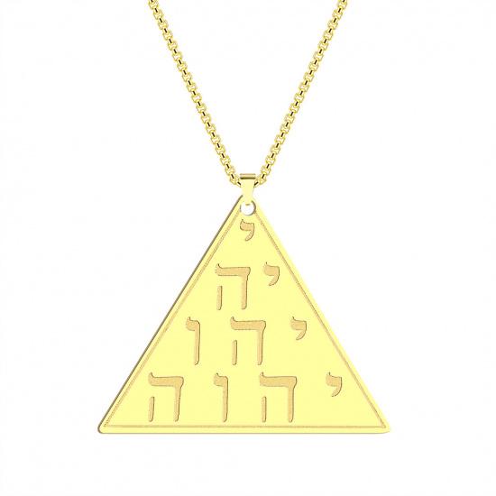 All-Seeing-Eye of Providence Illuminati Pyramid Charm Necklace Round Pyramid Pendant for Men Women Stainless Steel Jewelry New