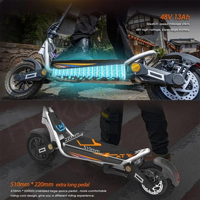 Kukirin A1 Electric Scooter, 800W Motor, 48V 13Ah Battery, Electric Scooter, Max Speed 45KM/H, 45KM Range, Folding Scooter