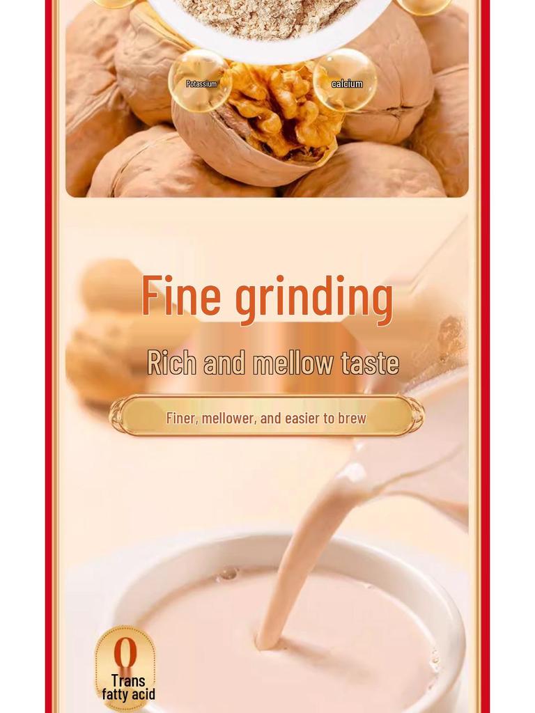 Calcium-Rich Walnut Powder: Sugar-Free Meal Replacement for Elderly & Middle-Aged—Perfect As a Nutritious Breakfast Gift.