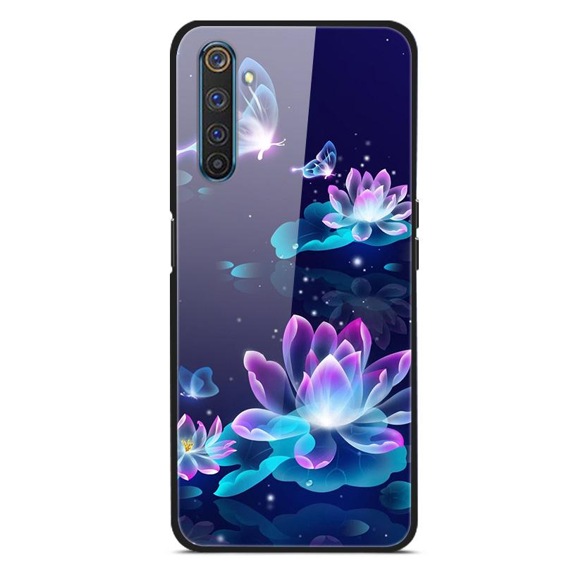 Para OPPO Realme 6 pro Fundas Vidrio Templado Cubierta Trasera del Teléfono para Realme 6pro Fundas con Parachoques de Silicona coque en Realme6 6S 6 s 6i