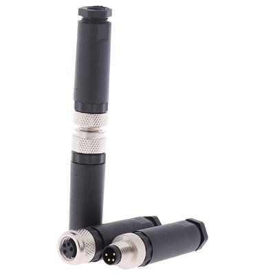 SN 1Pc New M8 Sensor Connector 3/4 Pin Male/Female Straight Angle Plug