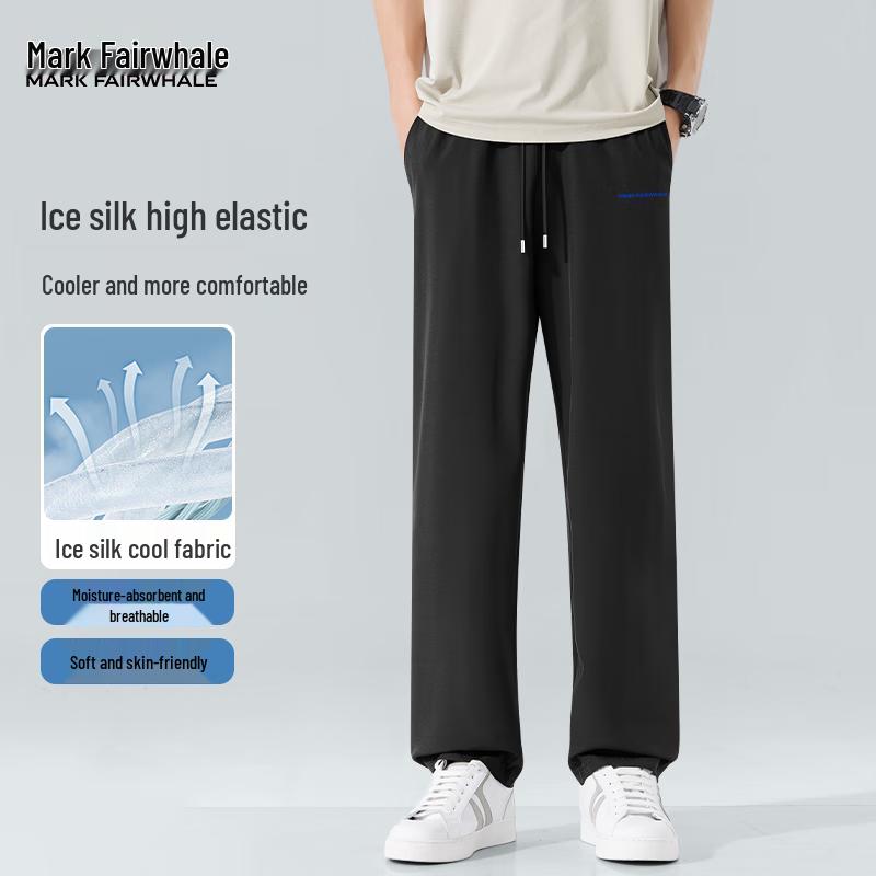 Mark Hua Fei Men's Cooling Ice Silk Straight Leg Casual Pants